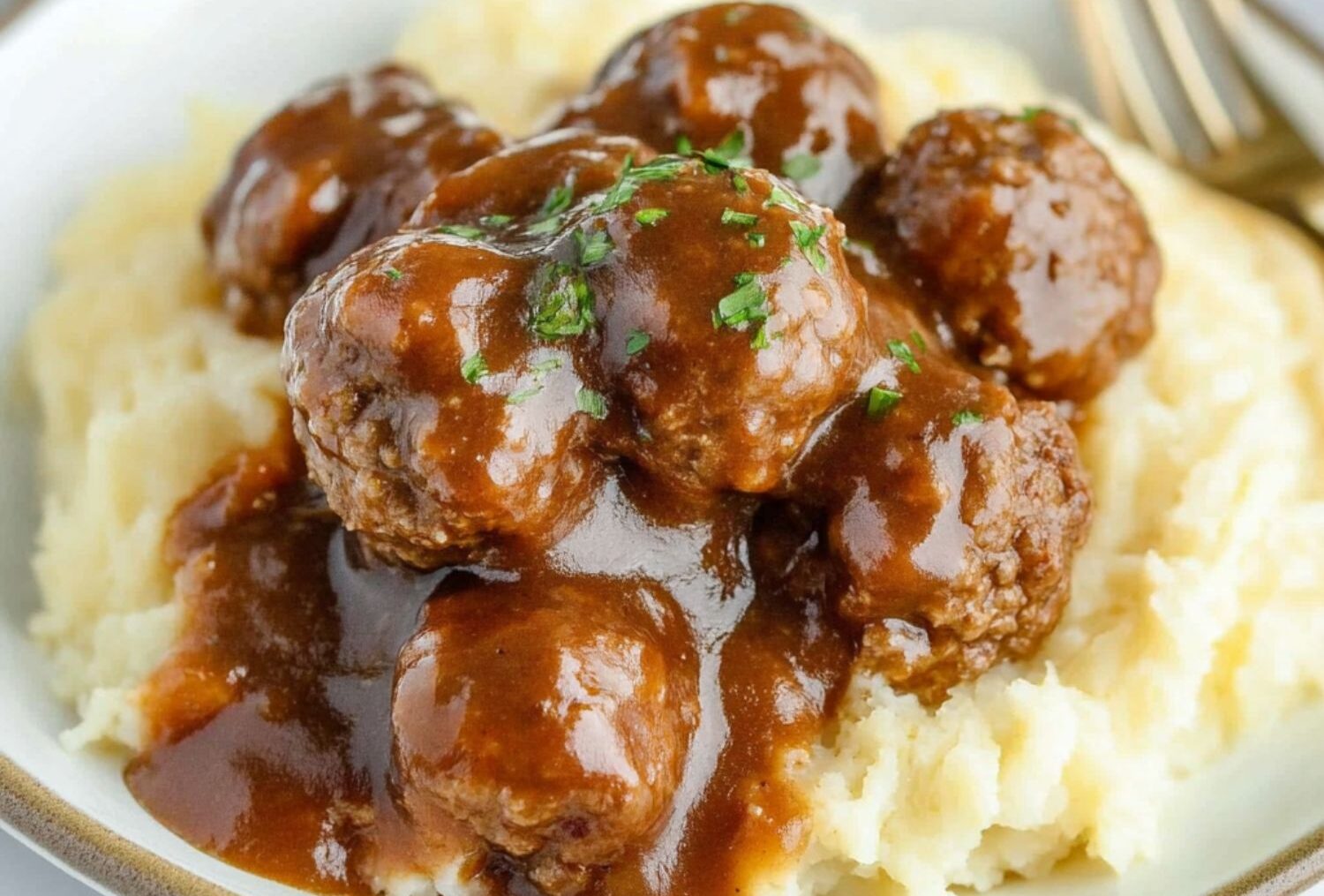 Slow Cooker Salisbury Steak Meatballs (Frozen Meatballs)