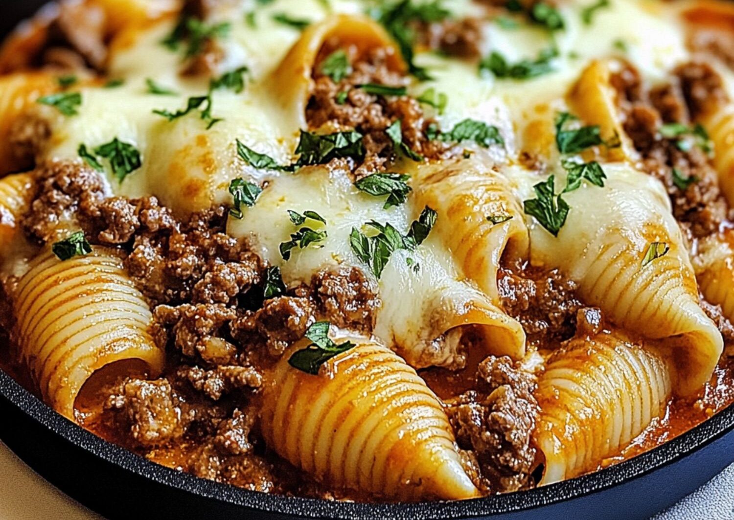 Creamy Ricotta Beef Stuffed Shells Pasta