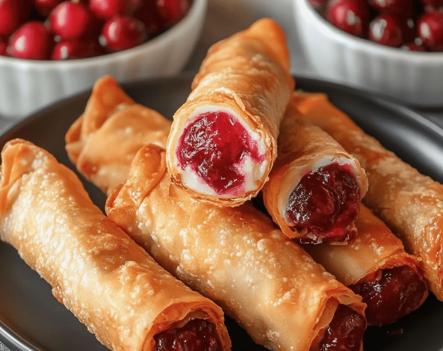 Cherry Cheesecake Egg Rolls